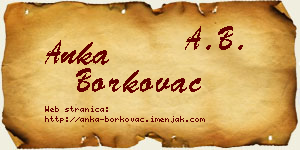 Anka Borkovac vizit kartica